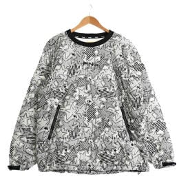 (未使用タグ付) CPGゴルフ スニード ジャケット 総柄 袖ロゴ 中綿 未使用タグ付) CPGゴルフ スニード ジャケット 総柄 袖ロゴ 中綿