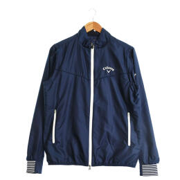 メンズ 長袖ウィンドジャケット ネイビー系【中古】ゴルフウェア